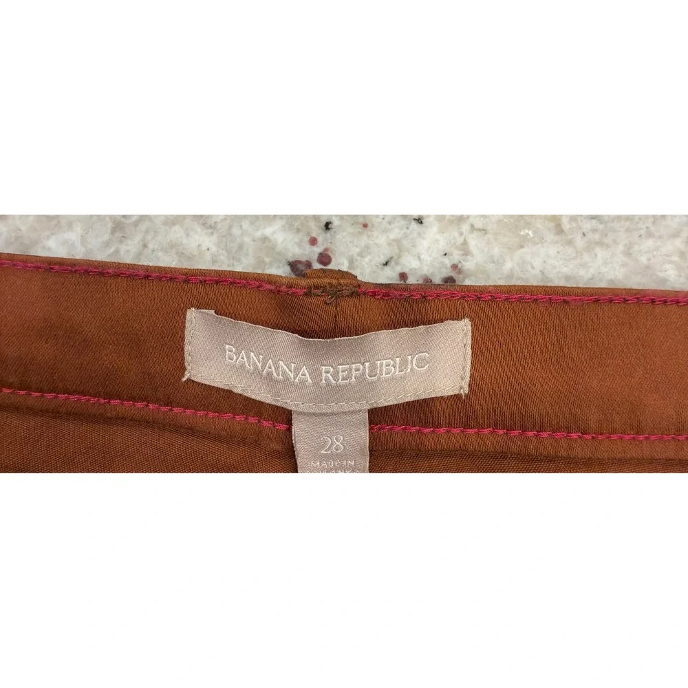 Banana Republic Brown‎ Coated Skinny Pants Size 28